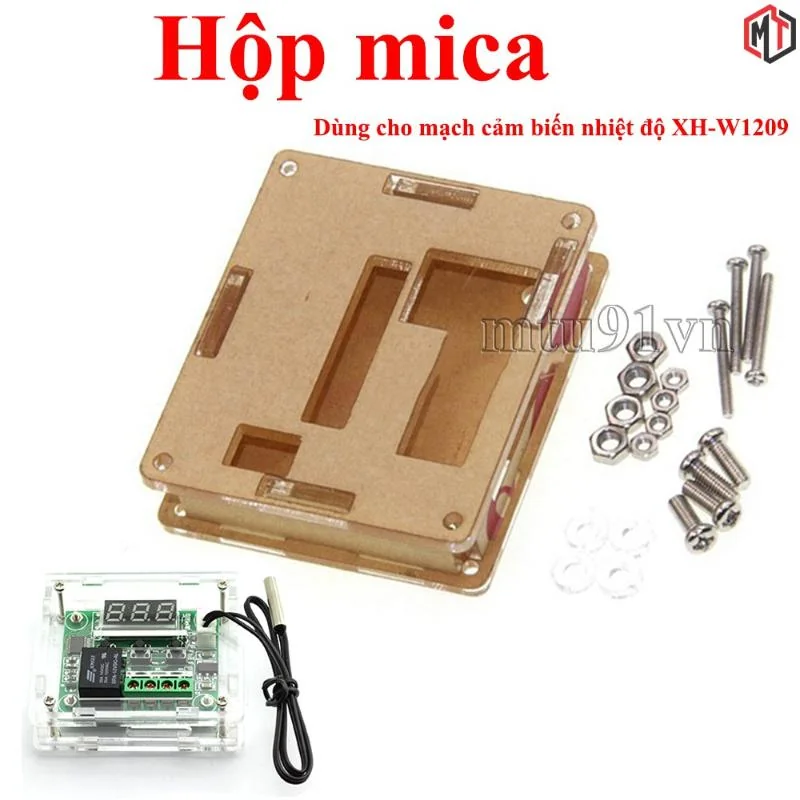 Vỏ - Hộp Mica - Dùng cho Mạch Cảm Biến Nhiệt Độ XH - W1209