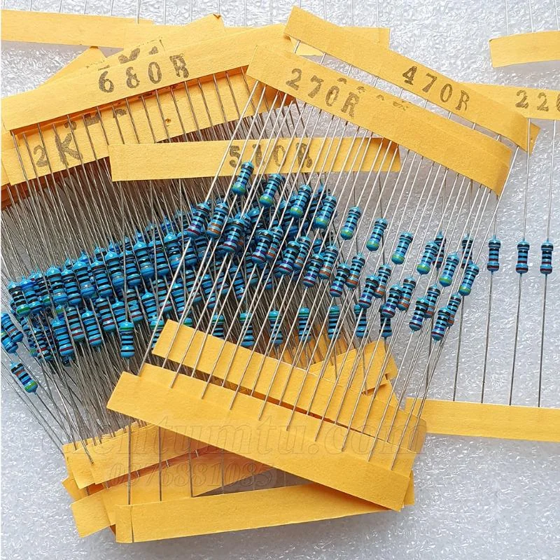 Gói Điện Trở 300 - 600 Con 1/4W Nhiều Giá Trị Từ 10Ω đến 1MΩ