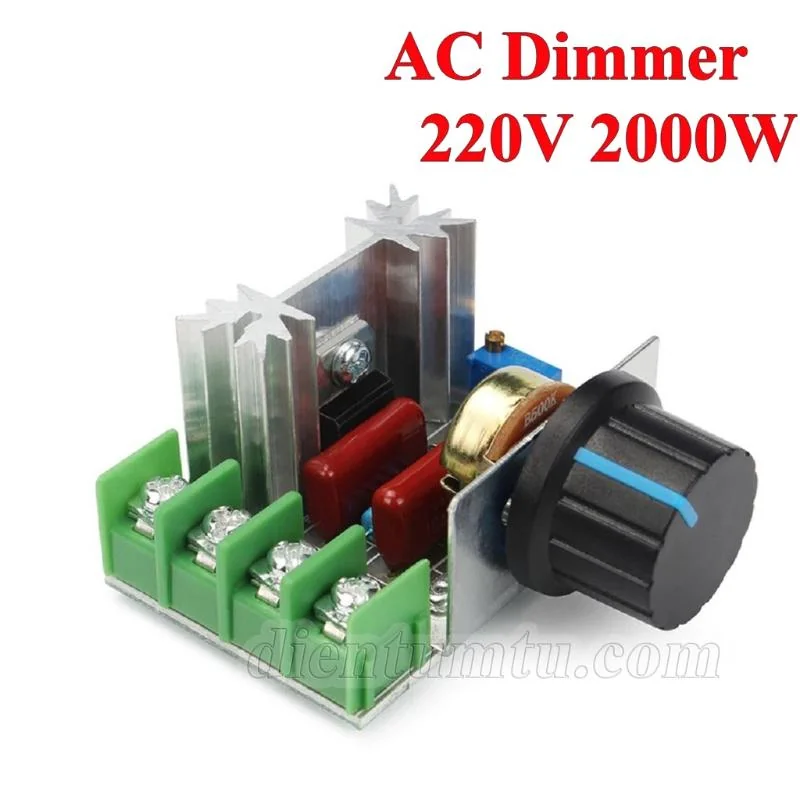 Mạch Dimmer AC 220V 2000W - Dùng điều chỉnh tốc độ động cơ AC, Điều chỉnh độ sáng đèn