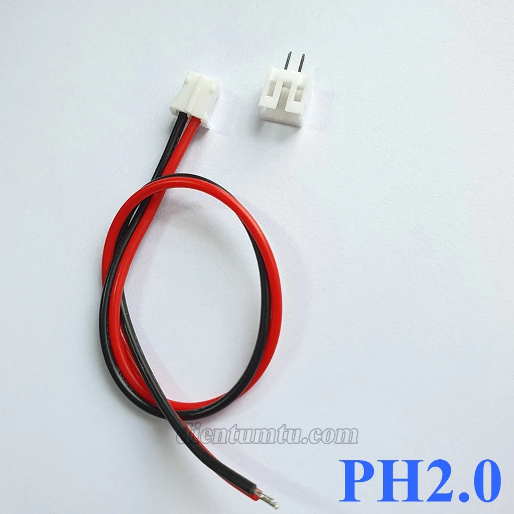 Bộ Dây Cáp  XH2.54, PH2.0 2P - 24AWG - Kèm Đầu Nối 2P Chân Hàn