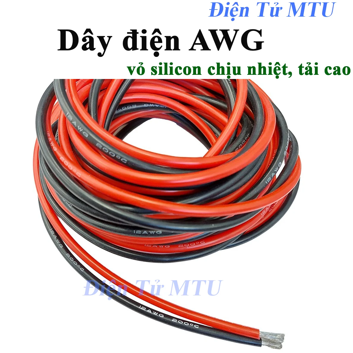 Dây điện chịu nhiệt - Siêu Mềm- vỏ Silicon 12 | 10 | 08 | 06 | 04 | 02 AWG  - Bán lẻ theo mét