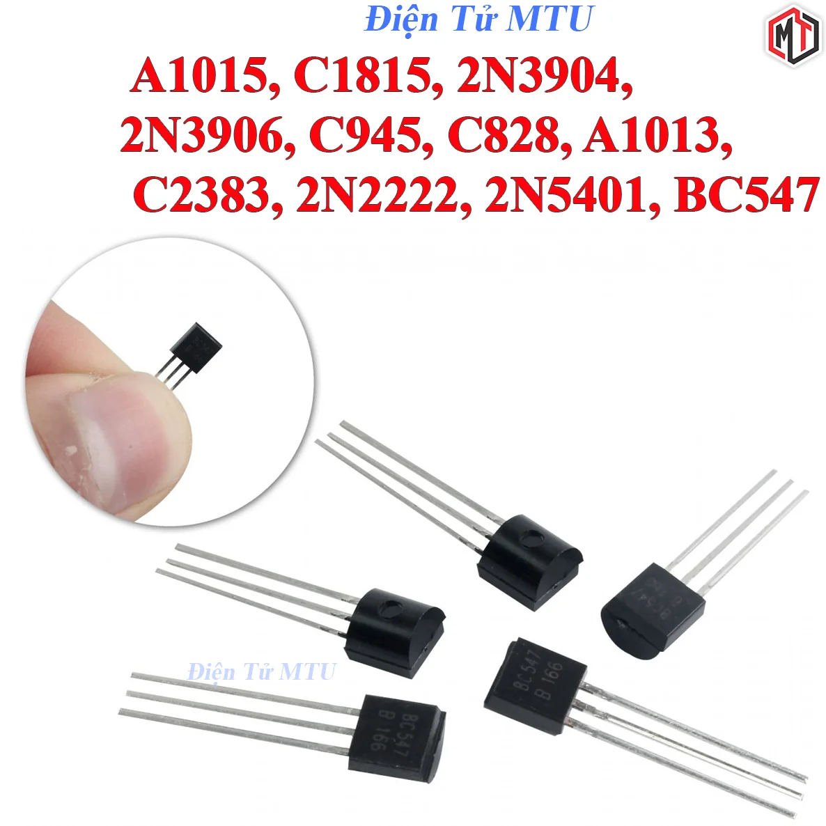 [Túi 10 Con] Transistor Chân Cắm TO-92: A1015, C1815, 2N3904, 2N3906, C945, C828, A1013, C2383, 2N2222, 2N5401, BC547, 2N5551, 2N4401, 2N4403